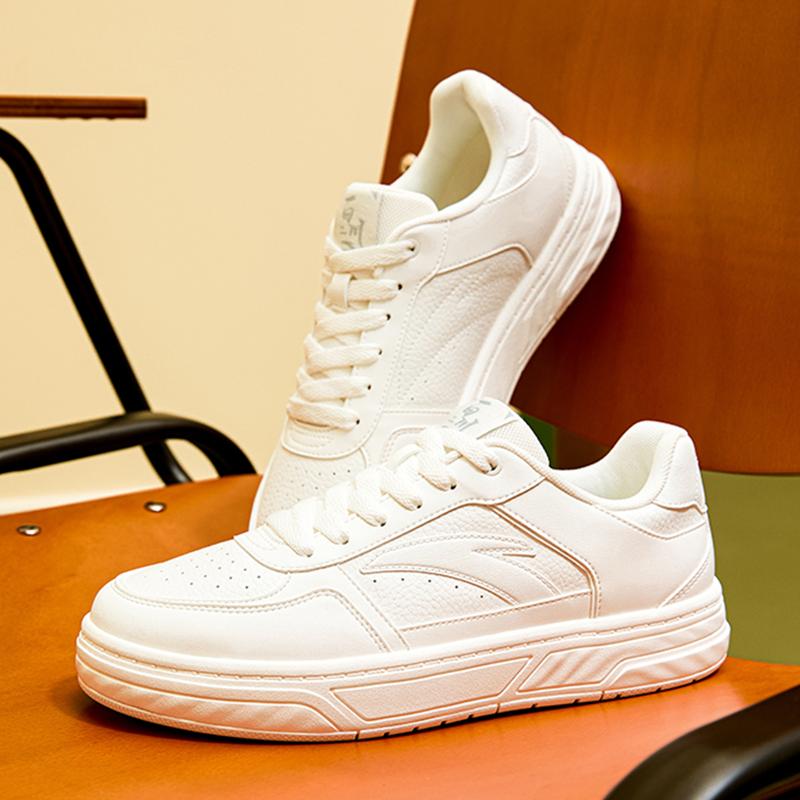 Anta Baichuan Synthetic Leather Fabric Fashion Comfortable Versatile Wear-Resistant Lightweight Low-Top Skate Shoes Men Sneakers 112538010-5