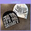 Letter Printed Fashionable Neutral Casual Warm Knitted Hat For Autumn Winter And