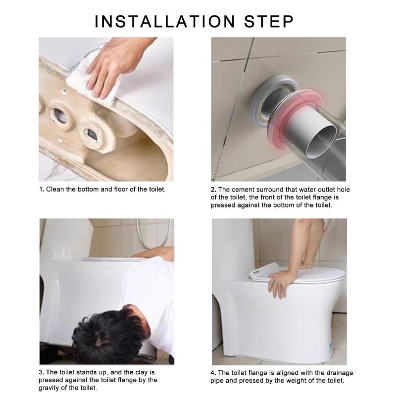 Anti Leak Toilet Base Seal ABS Toilet Flange Easy to Install Toilet Flange Gasket Long Service Toilet Gasket for Home