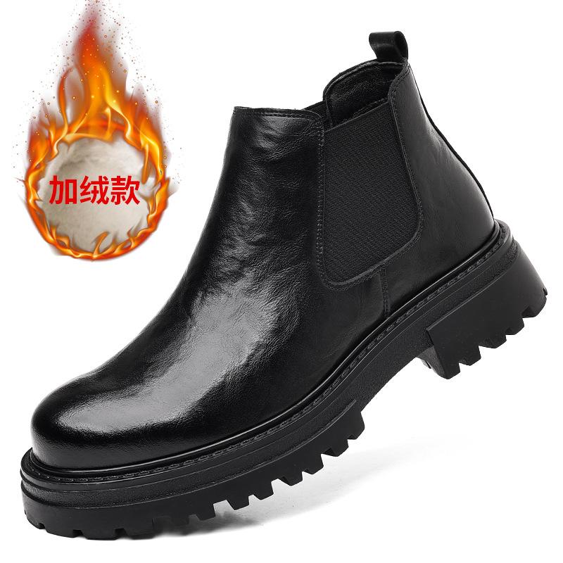 2025 Sommer Trend neues Design Britischer Stil Werkzeugbau runde Spitze Herren Plateau Martin Stiefel