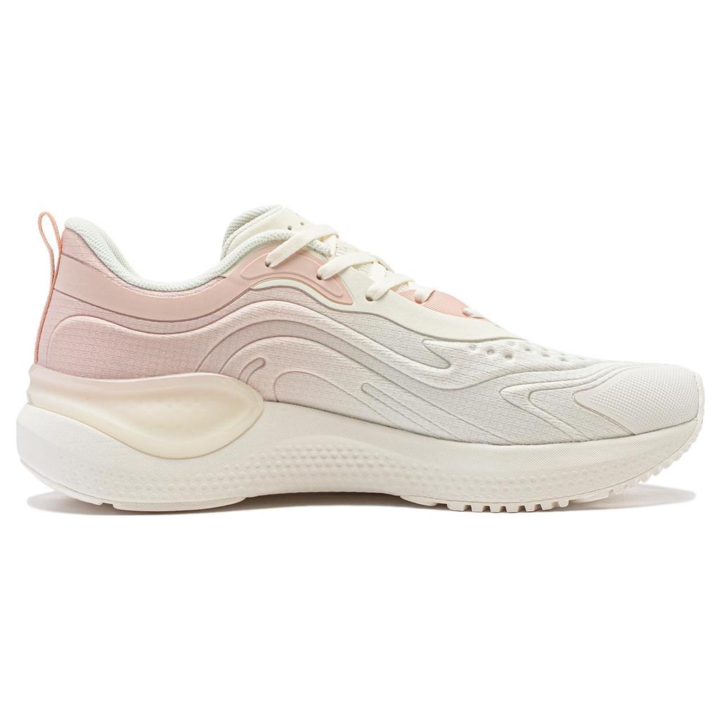 New LiNing EazGo Cushioning Wear Resistant Low Top Running Shoes Women's White Pink ARST042-2