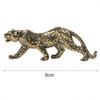Good Luck Figurine Animal Decor Sculpture Brass Leopard Statue