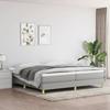 Exclusive House - Bed Slat Base with Mattress Light Grey 200x200cm Fabric