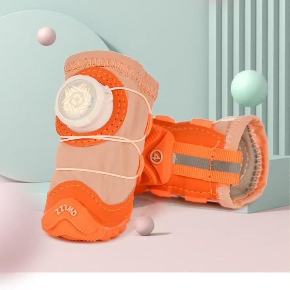 4PCS Anti-Slip Pet Mesh Boots Adjustable Pet Paw Protector Wear-resistant Dog Sneakers Rainy Days