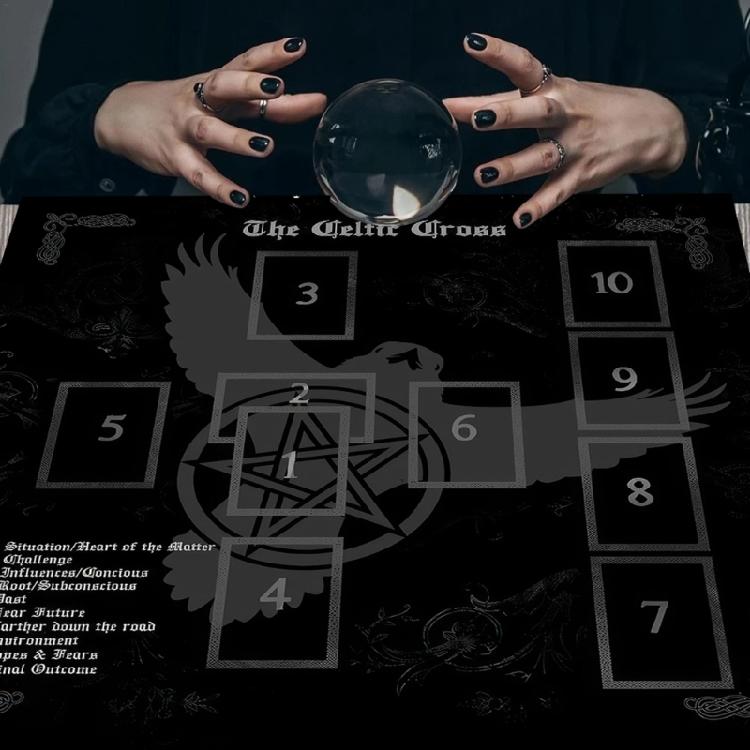 Reading Card Astrologys Tablecloth Altars Cloth Square Divinations Cards Table Cloth Witchcrafts Deck Cloth Enduring
