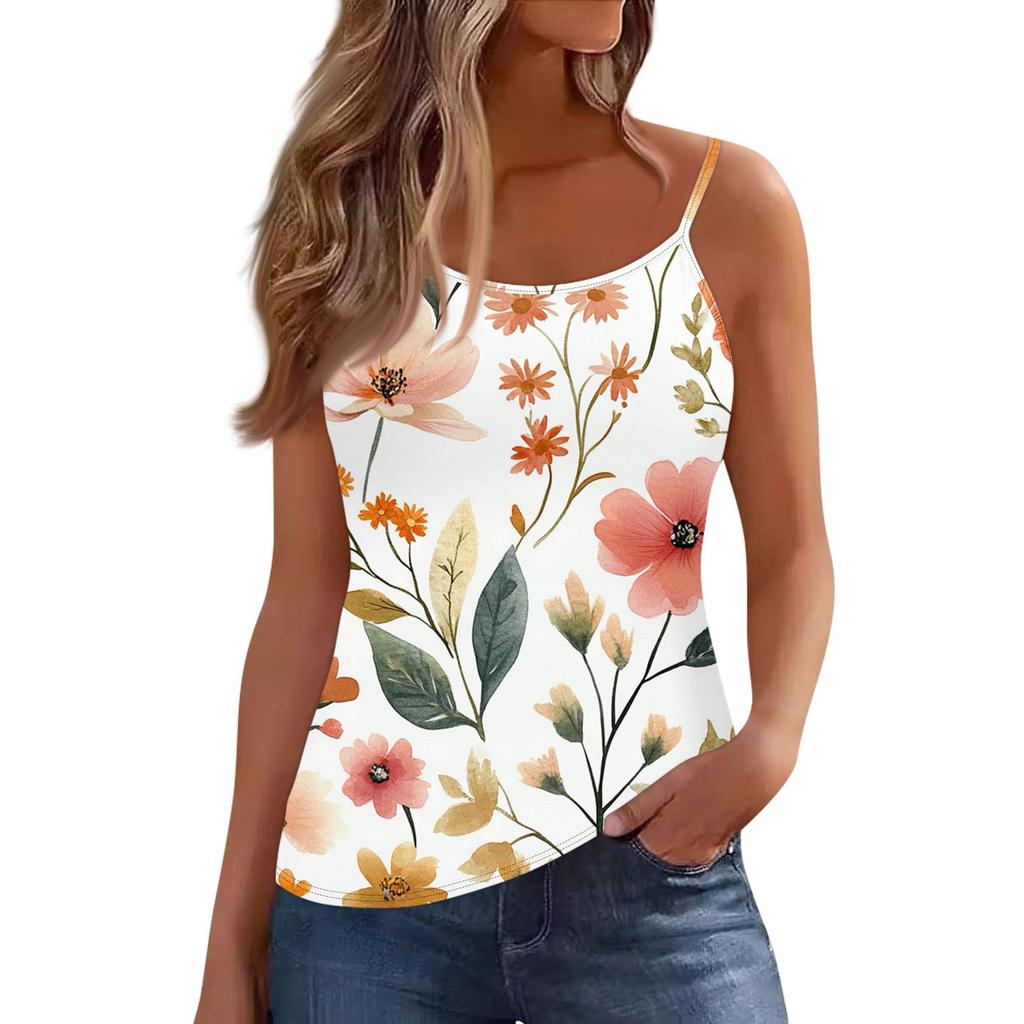 Women's Low-necked Sleeveless Vest U-neck T-shirt Suspenders