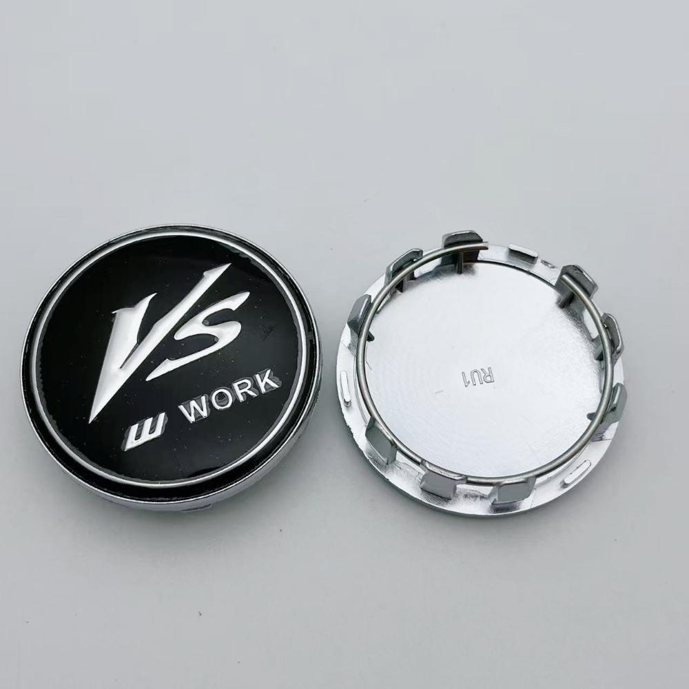 4pcs 59mm Car Wheel Center Caps With VS W Work Logo Emblem Wheel Hubcaps Auto Rim Center Cover Replace Car Styling Accessories