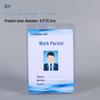 Large Transparent PVC ID Badge Holder with Lanyard for Work, Guest, Exhibition, and Conference