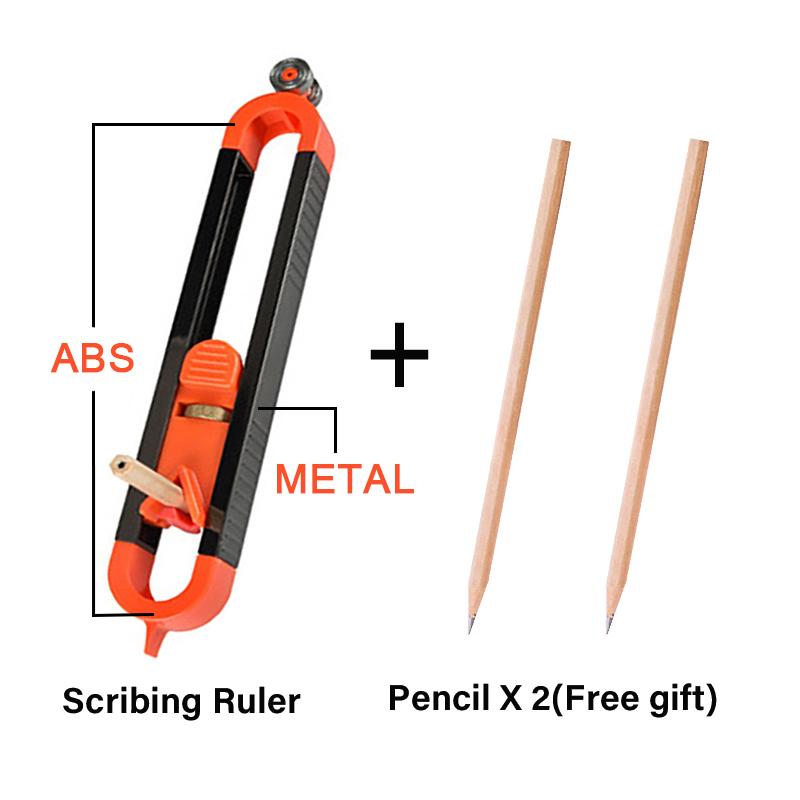 Profil-Anreißlineal, Konturenlehre mit Verriegelung, einstellbare Verriegelung, präzise Messlehre für die Holzbearbeitung, vielseitiges Messwerkzeug