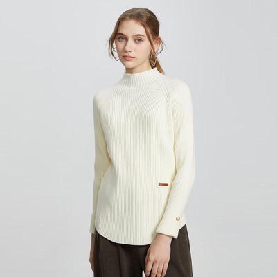 SheTu Women's Elegant Half-Turtleneck Knit Sweater