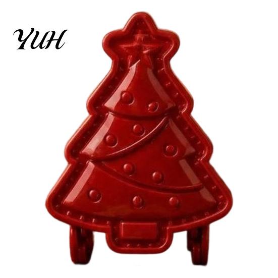 Holiday Pie Molds Christmas Hand Press Mold, Plastic Pastry Dough Party Food Prep Neatly Cut Cookie Cutters for DIY Treats Baking Gifts Enthusiasts