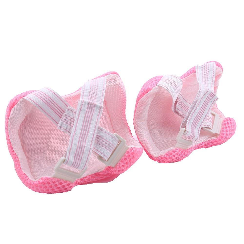 7pcs set Sports Protective Safeguard Pads Set Equipment For Skateboard (pink)