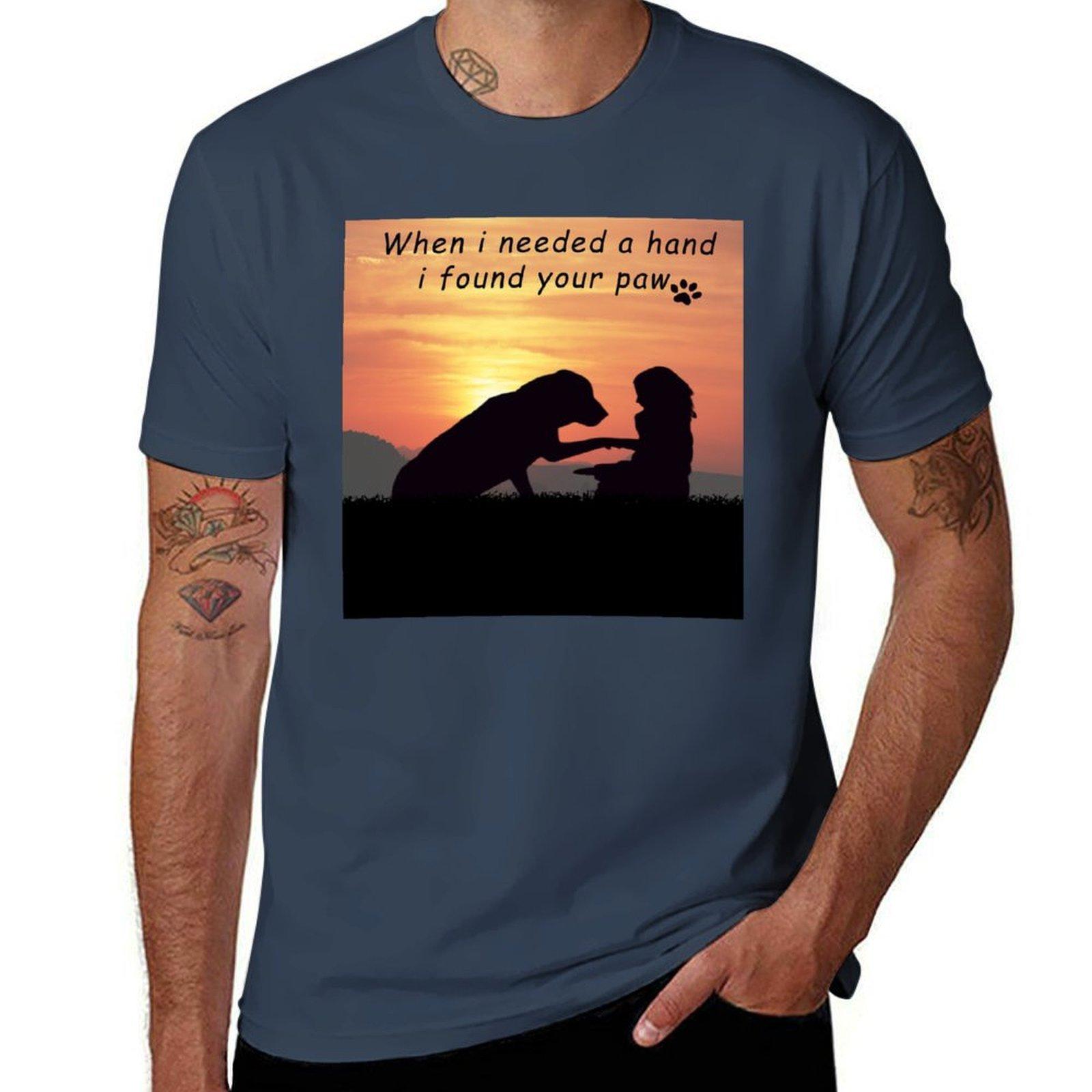 When I Needed A Hand I Found Your Paw Tshirt Mechanic Work Tee Shirt S