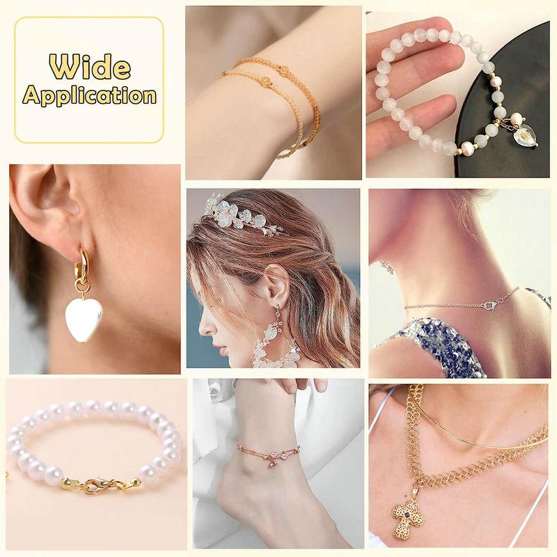 Crimp Beads Covers Kit with Bead Crimping Pliers Tool Brass Crimp Beads Tips Knot Covers Kit for for Jewelry Making DIY Craft