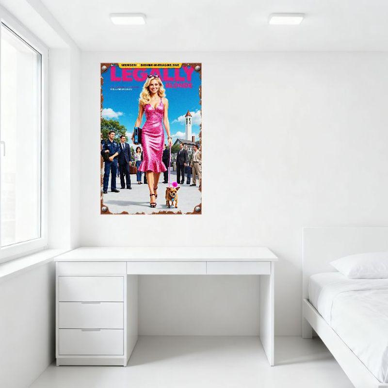 Legally Blonde Movie Poster Metal Tin Sign Custom Vintage Comedy Film Wall Decor for Home Office Man Cave Bar Club Decoration
