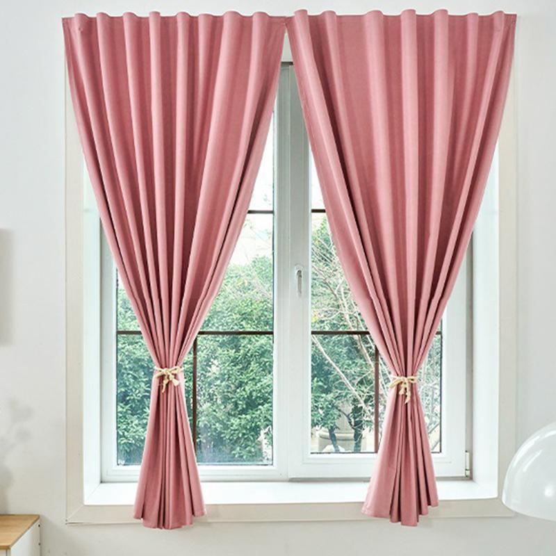 Easy Installation Window Curtain Summer Window Shading Cloth No Punching Rent House Sun Protection Self-adhesive Short Curtains