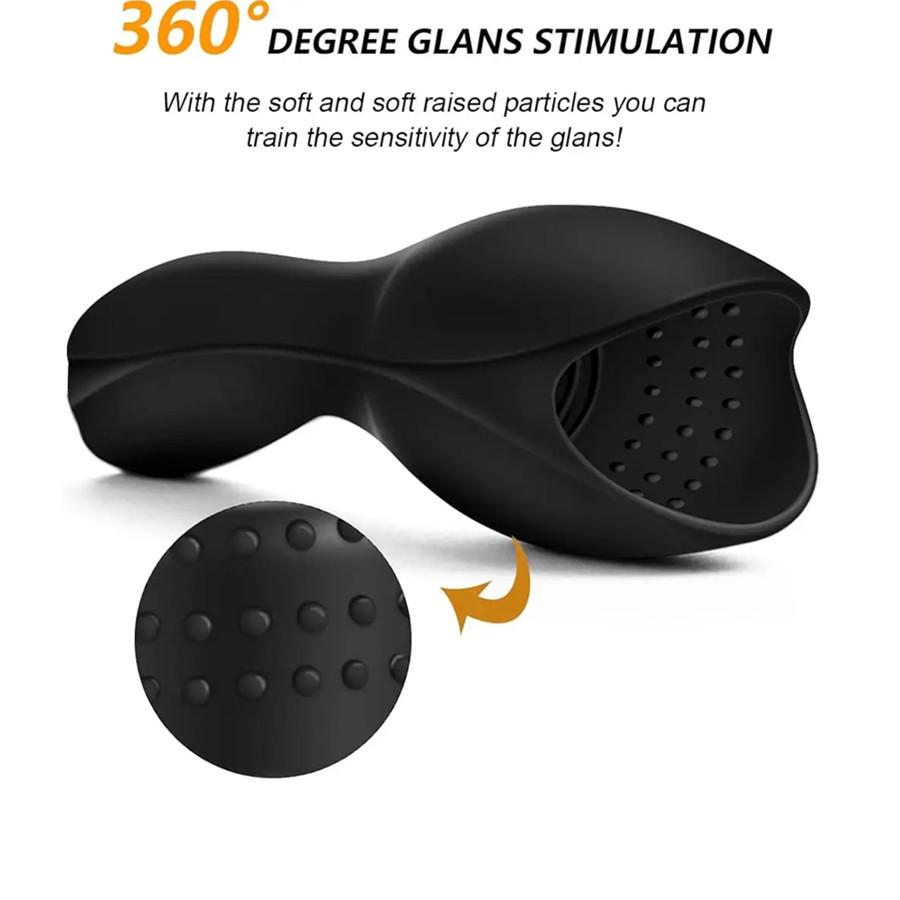 Knight Male Multi-Frequency Vibrating Masturbation Cup with Silicone Glans Trainer