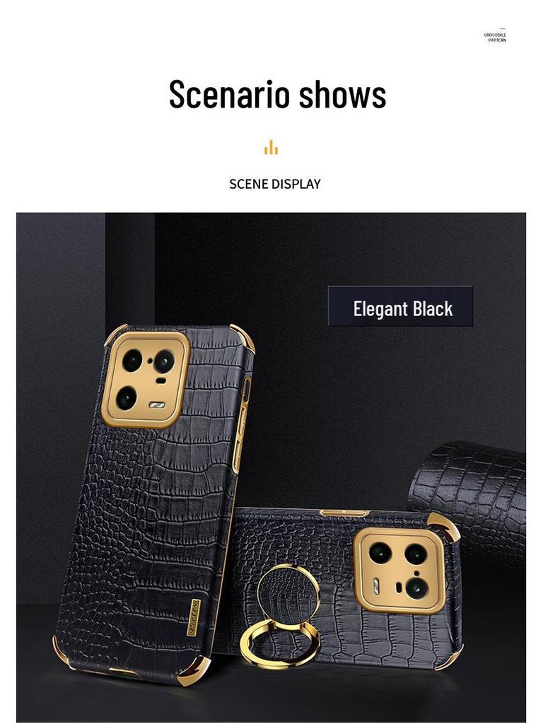 Xiaomi 13 Ultra & Redmi K60 Crocodile Pattern Phone Case with Magnetic Ring