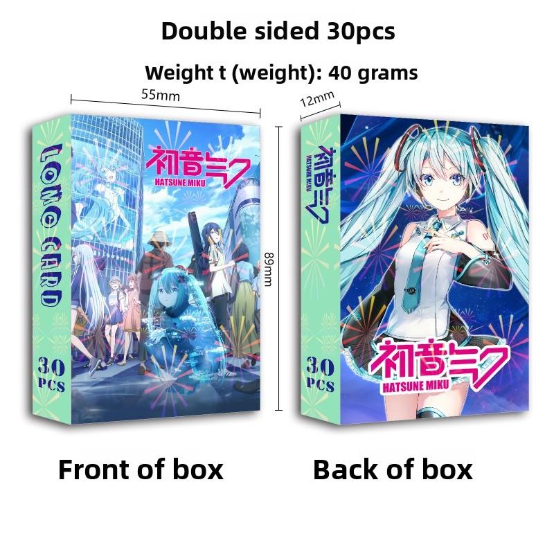 Hatsune Miku Stampa a Colori Fronte-Retro Collezione di Card LOMO Periferiche per Animazione 30 Piccole Card per Set