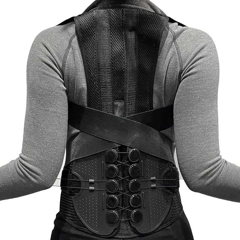 

(M) [Uniquely developed waist*integrated back*twin side 10 pulleys ]corset back pain belt hunched belt unisex pelvis waist supporter lumbar vertebrae