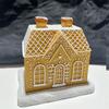 Gingerbread Cottage Resin Decorations Incense Cone Festive Burner Christmas