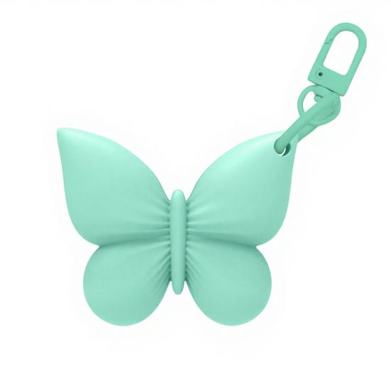 

Lipstick Holder with Elastic Silicone Bag Keychain Butterfly Shape Lipstick Carrier for Thin Tube Lip Balm And Lip Gloss зелений