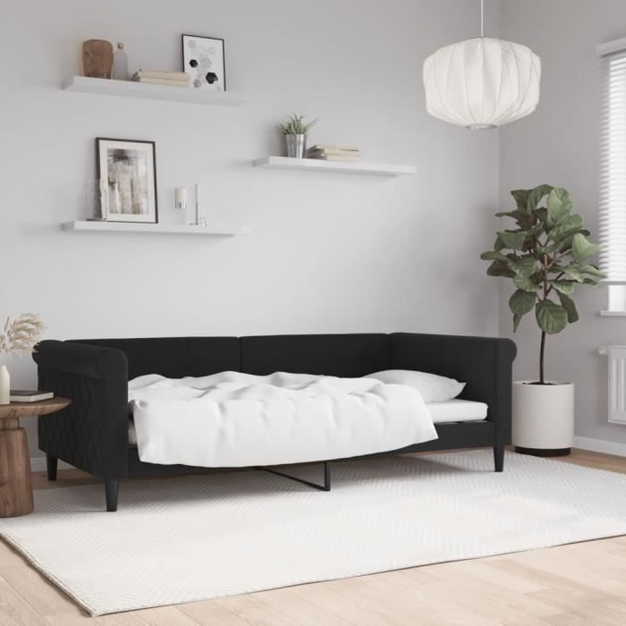 VidaXL Daybed Black 90x190 Cm Velvet 354259