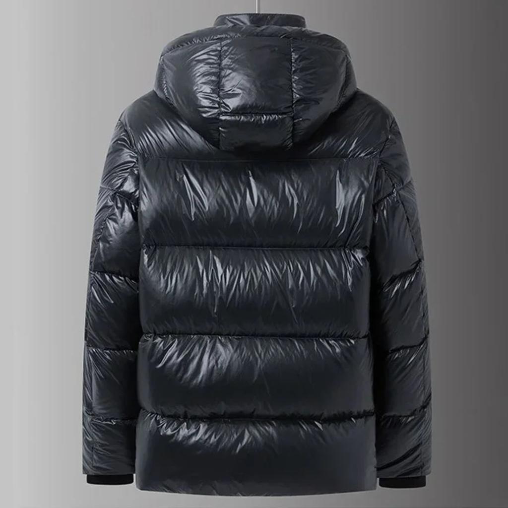 New Men's Hooded Goose Down Jacket for Autumn and Winter Luxury Fashion Leisure Outdoor Waterproof and Warm Down Jacket