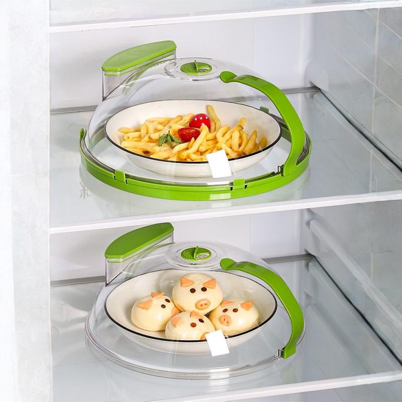 Neue Mikrowellen-Abdeckung für Lebensmittel, transparente Mikrowellen-Spritzschutzabdeckung mit Wasserdampfer und Griff, 10-Zoll-Tellerabdeckungen, Küchenhelfer