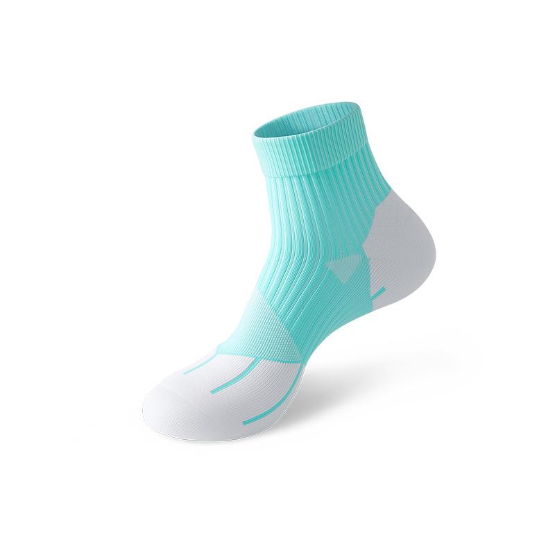 Men's Mid-Calf Performance Running Socks, Towel Bottom, Sweat-Absorbent, Shock-Absorbing, Ideal for Marathon, Hiking, and Mountaineering