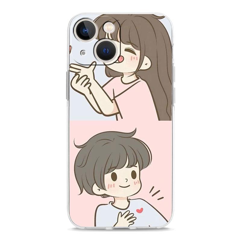 Phone Case For iPhone 17 Cases iPhone Air 16 15 12 13 14 Pro Max 7 8 Plus 16Pro iPhone11 Soft Cover Cute Boy Girl Couple
