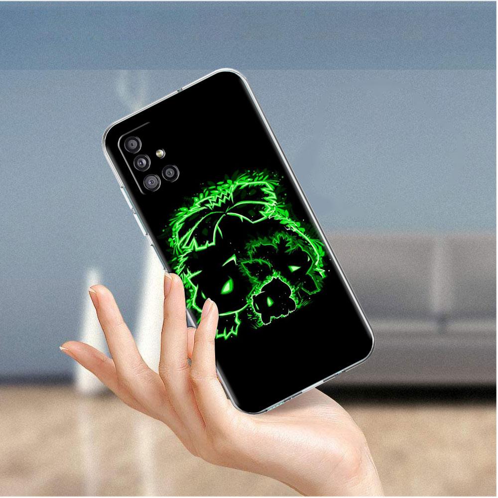 Clear Case For Samsung Galaxy A52 A12 A51 A32 A21s A71 A32 A22 50 A70 A31 A72 5G Phone Cover Anime Pokemon Japan