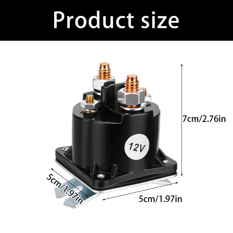 12V Dump Trailer Solenoid Relays 4-Terminals Intermittent Duty Solenoid Replacement for Hydraulic Pumps Easy To Install
