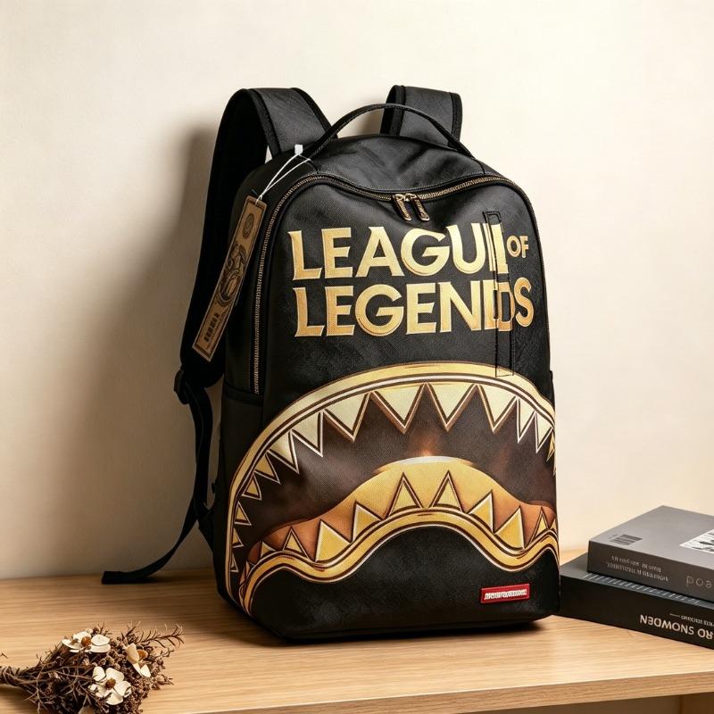 Tide Brand Shark Backpack Graffiti Wind Leisure Street Trend Backpack Skateboard Backpack Printing