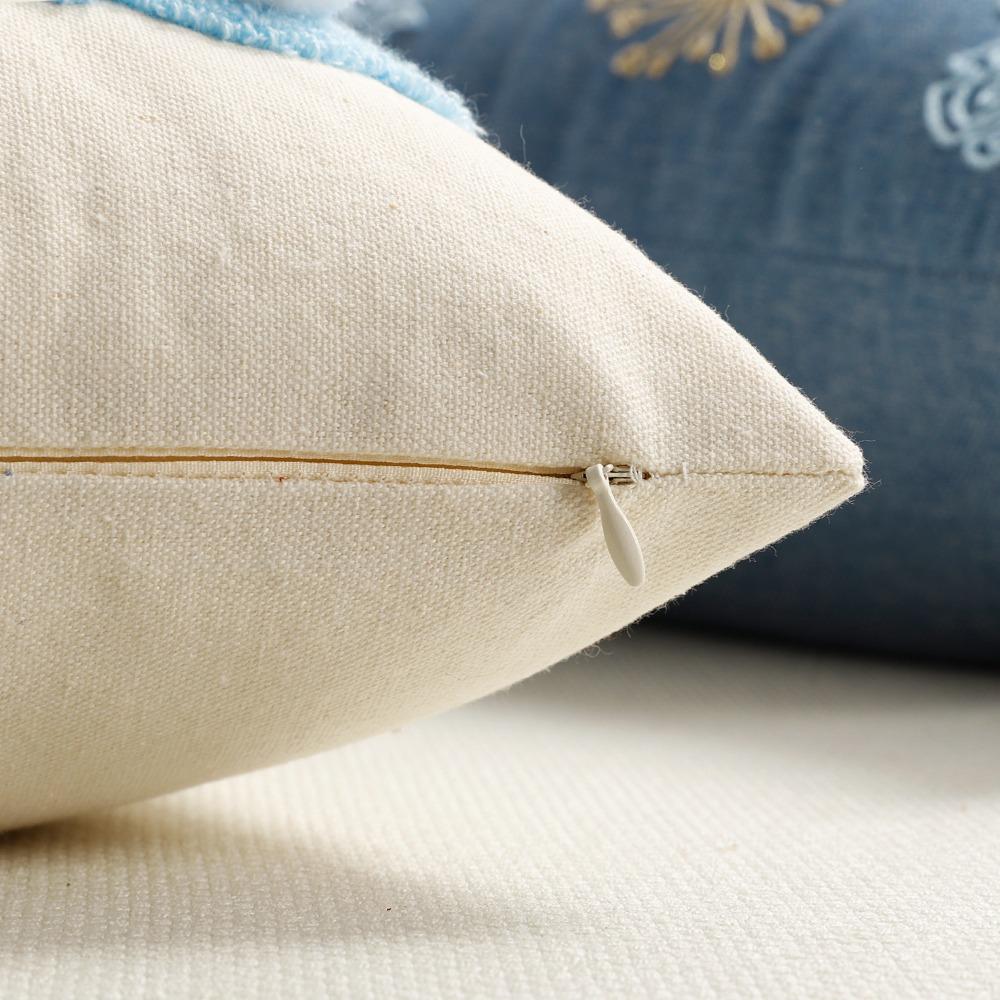 Rectangular Throw Pillow Cover Embroidered Waist Cushion Cover Easter Bunny Pillowcase  Sofa