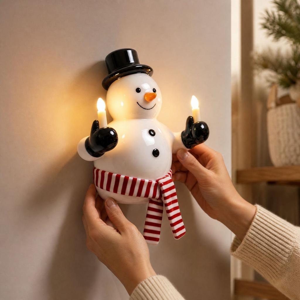Snowman Wall Decorative Light for Winter Home Decoration