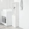 VidaXL Armoire de salle de bain étroite avec roulettes blanc, armoire de salle de bain haute, rangement de salle de bain 855295