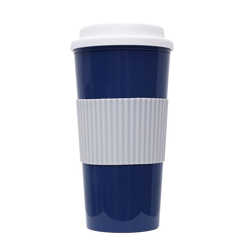 16oz Double Layer Macaron Color Coffee Cup - Large Capacity, Suitable for Men and Women