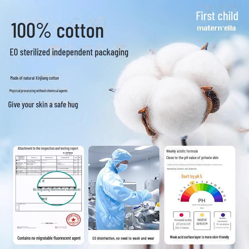 Zichu Sterile Disposable Cotton Underwear for Women and Maternity - Large Size, Ideal for Postpartum, Travel, and Confinement.