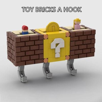 Game Anime Question Mark Block Gold Coin MOC Universal Key Hook Puzzle Set Building Block Model Boy and Girl Toy Gift