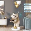 Handun Polar Bear Floor Ornament with Bluetooth Speaker Tray