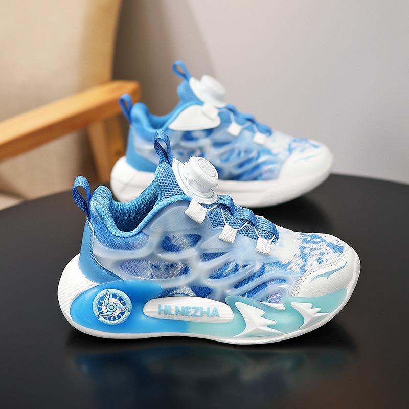 Nezha boys shoes 2025 spring and autumn mesh classmates boys sports shoes middle and older children running shoes children's sports shoes