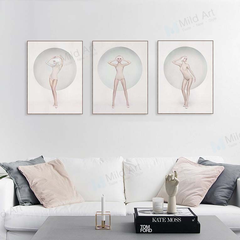 

Northern European Ins Minimalist Normcore Style Model Living Room Bedroom Decoration Poster Painting Wall Art Canvas Painting
