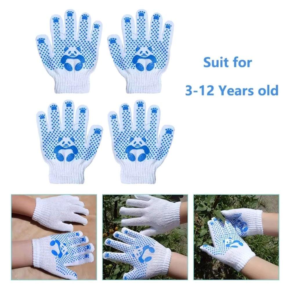 1/2/4Pairs Anti Skid Kids Gardening Gloves Hand Protection Mittens Household Cleaning
