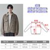 WEGO Unisex Knit Melton Zip Blouson Outerwear Cold Weather Solid Check Oversized Korean Size Type A Blue Men's Coat, Outerwear, Jacket, Pattern,