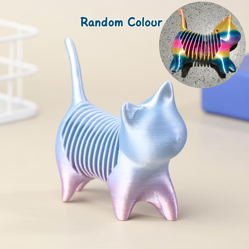 

3D-печатные милые кошечки с подвижными суставами, игрушка-антистресс для рабочего стола, фигурка для детей, подарок для взрослых и детей.