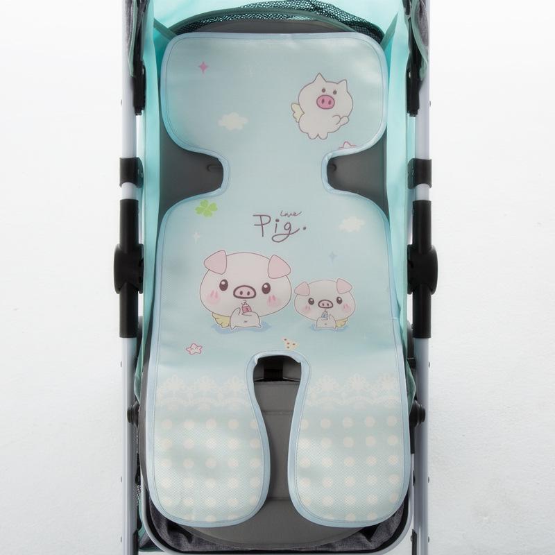 

Дышащая охлаждающая подушка из ледяного шелка и ротанга для коляски и автокресла для младенцев 74*35cm