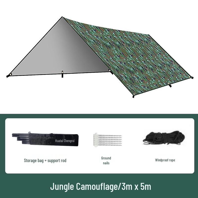 Portable Outdoor Sunshade Rainproof Tent Tarp for Camping and Beach