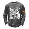 Men's Casual Loose Fit Crew Neck Sweatshirt with Graphic Print Long Sleeve Comfortable Pullover for Everyday Wear
