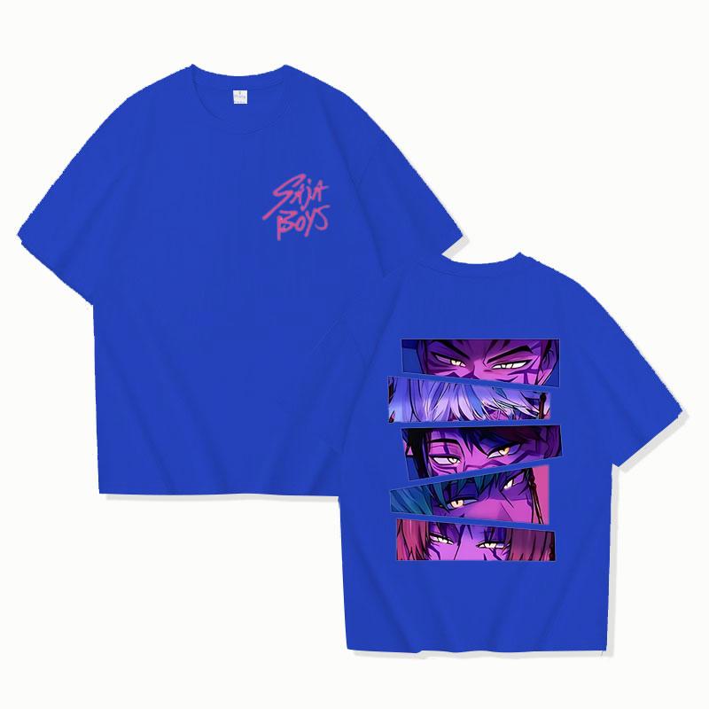 Kpop Demon Hunter Saja Boys T-shirt Unisex Harajuku O-neck Casual Anime T-Shirt Tops